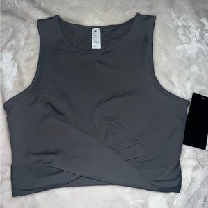 90 Degree By Reflex Charcoal Crop Top
